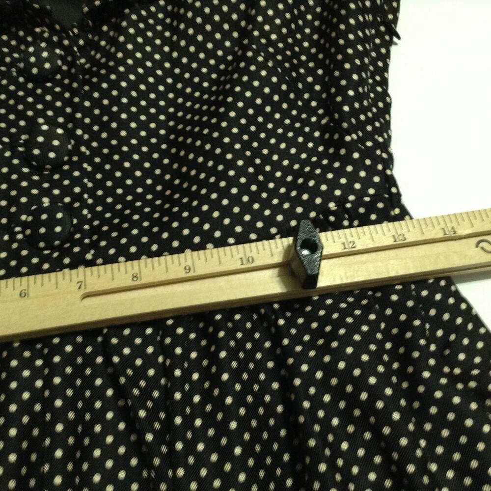 J. Crew Polka Dot Dress Silk Brown White 0 Ruffle Collar Career Mod Whimsigoth - Picture 4 of 13